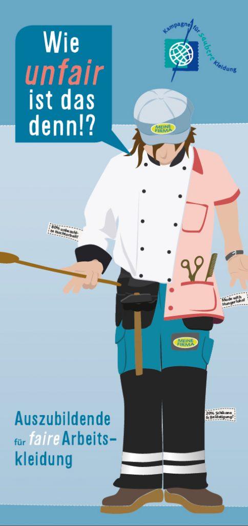 CCC Broschüre10x21 Titelbild Auszubildende fordern ökofaire Arbeitskleidung Kampagne für Saubere Kleidung | Clean Clothes Campaign Germany