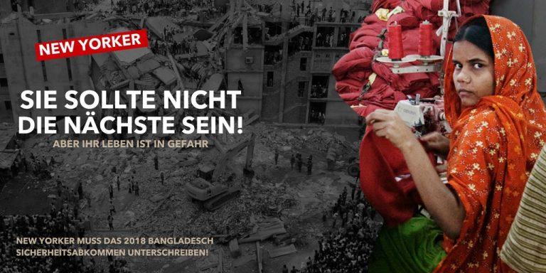 New Yorker muss den Bangladesch Accord 2018 unterzeichnen Die Clean Clothes Campaign ruft Unternehmen dazu auf den Bangladesch Accord 2018 zu unterzeichnen Kampagne für Saubere Kleidung | Clean Clothes Campaign Germany