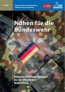 Cover Studie Bundeswehr CIR 2018 Nähen für die Bundeswehr: Menschenrechtsverletzungen bei der öffentlichen Beschaffung Kampagne für Saubere Kleidung | Clean Clothes Campaign Germany