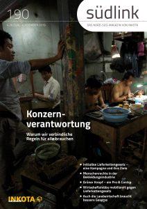 Südlink 190 Titel Konzernverantwortung: Menschenrechte in Mode? Kampagne für Saubere Kleidung | Clean Clothes Campaign Germany