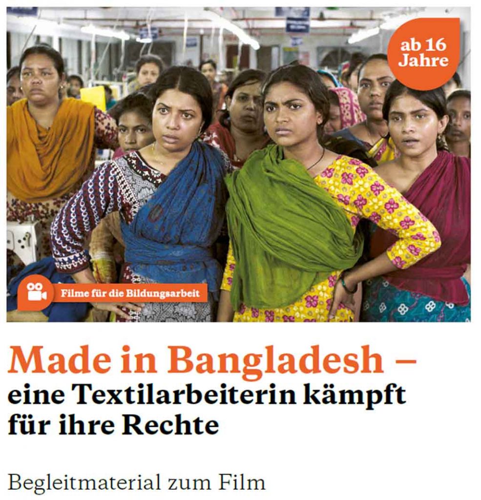 Titel BIldungsmaterial Made in Bangladesh BfdW Bildungsmaterial zum Film "Made in Bangladesh" Kampagne für Saubere Kleidung | Clean Clothes Campaign Germany
