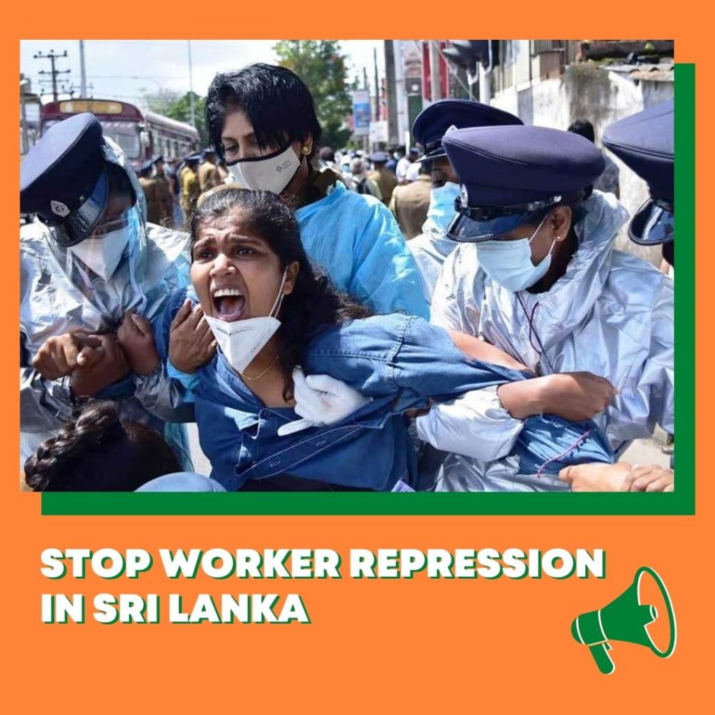 Sri Lanka Support square Sri Lankische Arbeiter*innen kämpfen für ihr Recht auf gewerkschaftliche Organisierung Kampagne für Saubere Kleidung | Clean Clothes Campaign Germany