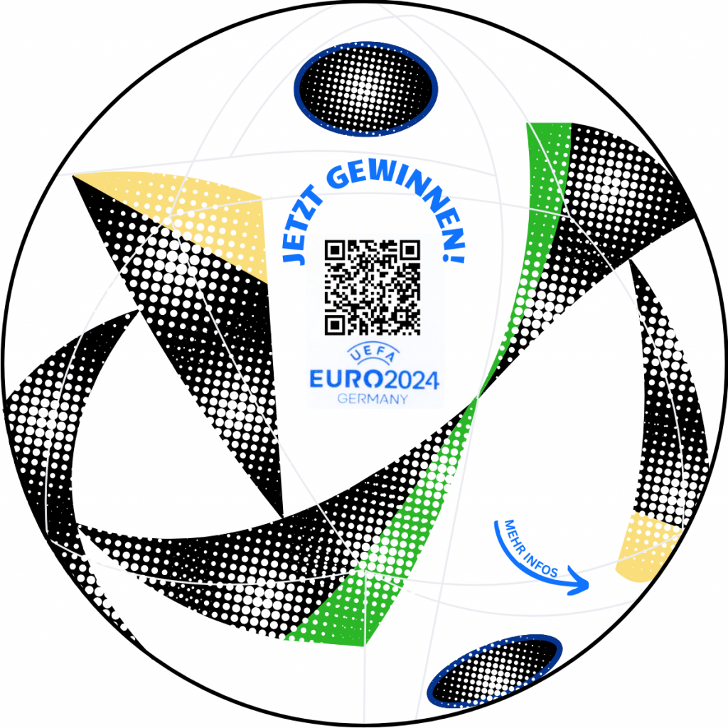 Bei diesem Spiel gewinnt leider nur adidas 1 Auf der Vorderseite des Bierdeckels ist ein Fuball zu sehen, der dem adidas Ball für die EURO 2024 ähnelt.
