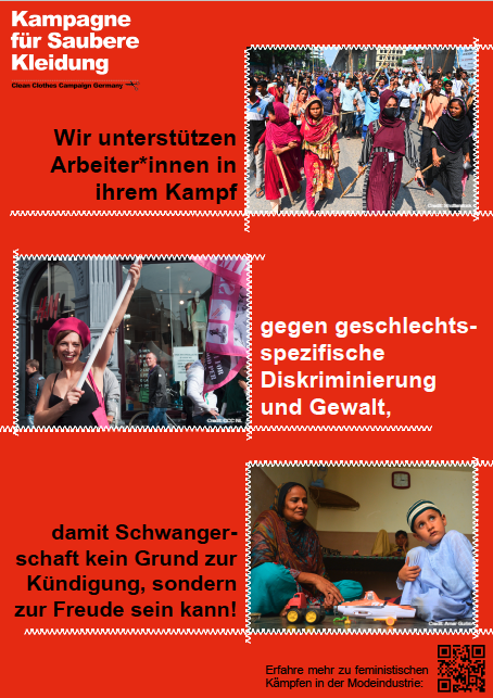 Plakate: Die Schattenseiten der Modeindustrie 9 Plakat Frauen rot Plakate: Die Schattenseiten der Modeindustrie Kampagne für Saubere Kleidung | Clean Clothes Campaign Germany