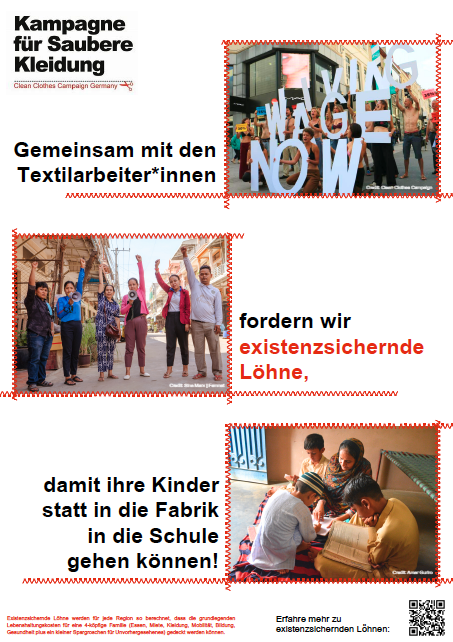 Plakate: Die Schattenseiten der Modeindustrie 7 Plakat Loehne weiss Plakate: Die Schattenseiten der Modeindustrie Kampagne für Saubere Kleidung | Clean Clothes Campaign Germany