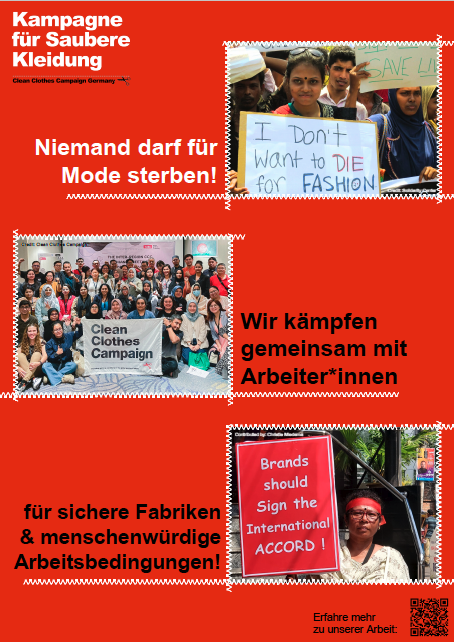 Plakate: Die Schattenseiten der Modeindustrie 2 Plakat Sicherheit