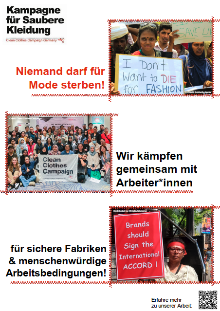 Plakate: Die Schattenseiten der Modeindustrie 3 Plakat zu Arbeitsrechten